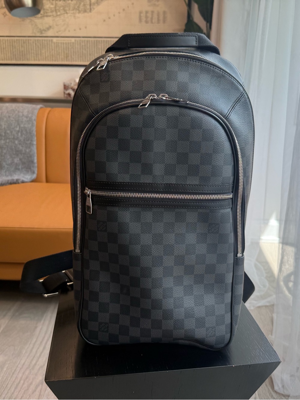 Louis Vuitton Michael Backpack Damier Graphite w/ Box Dust Bag Receipt